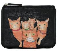 Mala Leather Kitty Crew Collection - Monedero de piel con bloqueo RFID 4323_36, Black, Talla única