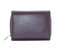 Mala Leather Origin - Cartera de piel suave compacta para mujer, protección RFID, 8 ranuras para tarjetas, ventana de identificación, sección de monedas con cremallera, caja de regalo, 12 x 9,5 cm