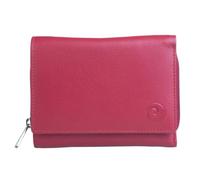 Mala Leather Origin - Cartera de piel suave compacta para mujer, protección RFID, 8 ranuras para tarjetas, ventana de identificación, sección de monedas con cremallera, caja de regalo, 12 x 9,5 cm