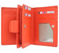 Mala Leather Origin Collection 3118_5 - Monedero de piel con protección RFID y ventana de identificación externa, Orange, Talla única, Moderno