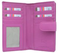 Mala Leather Origin Collection 3696_5 - Monedero de piel con protección RFID, Pink, Talla única, Moderno