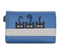 Mala Leather Peek a Boo Cat 3633 01 - Bolso grande de tres pliegues, Blue, Talla única, Bolso de tres pliegues