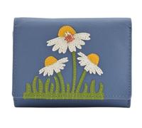 Mala Leather Peony Ladybird & Daisy - Cartera de piel auténtica para mujer con RFID - Apliques florales, ranuras para tarjetas, ventana de identificación y bolsillo para monedas con cremallera - 11 x