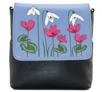 Mala Leather Snowdrop Collection 7426_37 - Bolso de hombro pequeño de piel, Blue, Medium