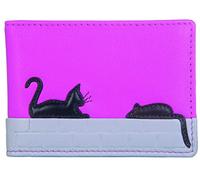Mala Leather Tarjeta de viaje con diseño de gato y ratón 689TC_95, Pink, Talla única, Moderno