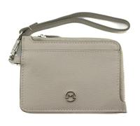 Mala Leather The Looplet - Cartera pequeña de piel auténtica con correa desmontable, protección RFID, ranuras para tarjetas, ventana de identificación y bolsillo para monedas, piedra, 12,5 x 9 cm