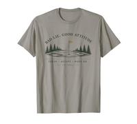 Mala Mentira Buena Actitud Golf Divertido Papá Fin de Semana Camiseta
