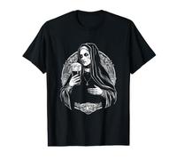 Mala Monja con Cerveza Oculto Gótico Divertido Oscuro Profano Horror Camiseta gráfica económica