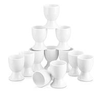 MALACASA 12 Piezas Huevera titular de Porcelana 2"/ 5 * 5 * 6,3cm, Serie RUGELAR