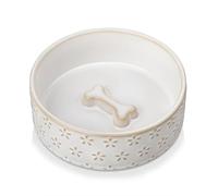 MALACASA Serie Lydia, Comedero Perro Antivoracidad de Gres 450ml, Comedero Alimentación Lenta - Promueve Alimentación Saludable y Digestión Lenta, para Mascotas Pequeños y Medianos y Grandes