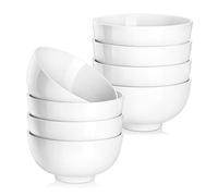 MALACASA, Serie Regular, Juego de Cuenco de 8 Piezas Vajilla de Porcelana de 5" Cuenco de Cereal (12.5 * 12.5 * 6.5cm)