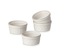 MALACASA Series Ramekin Dish, 4 Piezas Cuencos y Platos de Postre/Snack/Salsa 120ml Crema de Cerámica, Aptos para Lavavajillas y Horno