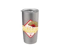 Málaga Andalucía España Retro Flamenco Vintage Souvenir Vaso térmico de acero inoxidable de doble pared