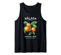 Málaga Costa del Sol Naranjas Arte Español Andalucía España Camiseta sin Mangas