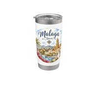 Málaga España ciudad más antigua Europa Costa del Sol Vaso térmico de acero inoxidable de doble pared