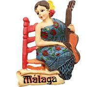 Málaga España Mujer Málaga Imán nevera nevera imán decoración pegatina recuerdo resina artesanía cocina pizarra blanca