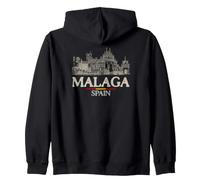 Málaga España Viajes Vintage Sudadera con Capucha
