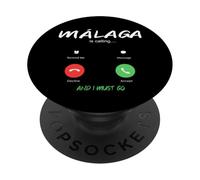 Málaga está Llamando y Tengo Que IR a España de Viaje PopSockets PopGrip Adhesivo