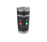 Málaga está llamando y tengo que ir a España de viaje Vaso térmico de acero inoxidable de doble pared