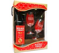 Málaga Virgen - Estuche botella de 75 cl + 2 catavinos - Vino de licor dulce D.O. "Málaga"