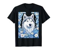 Malamute de Alaska rodeado de nomás olvides Camiseta