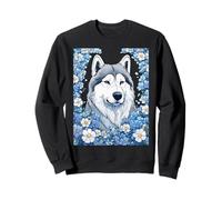 Malamute de Alaska rodeado de nomás olvides Sudadera