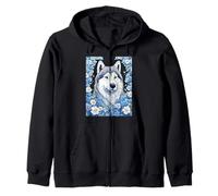 Malamute de Alaska rodeado de nomás olvides Sudadera con Capucha