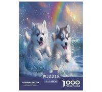 Malamute de Alaska Rompecabezas Imposible,desafío para Adultos Animales Juego EduGatoivo 1000 Piezas Obra De artee De Juego De para Adultos Y Niños A Parteir De 12 Años 38x26cm/1000pcs
