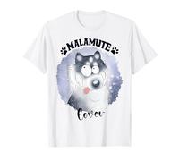 Malamute Dog Mom Dad Kawaii Dog Doodle Alaska Malamute Dog Camiseta