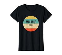 Malanje Angola Camiseta, Mujer, Negro, 3XL