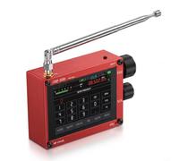 Malaquita para receptor DSP 50kHz-2GHz, pantalla capacitiva de 3.5 pulgadas con decodificador CW, monitoreo del hogar, carcasa de metal de aleación roja