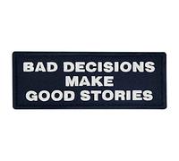 Malas decisiones hacen buenas historias Broche Bordado de Gancho y Parche de Gancho y bucle de cierre