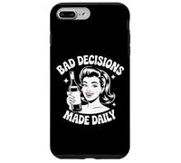 Malas decisiones tomadas a diario, divertido humor retro sobre vinos Carcasa para iPhone 7 Plus/8 Plus