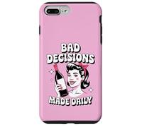 Malas decisiones tomadas a diario | Divertido vino retro Carcasa para iPhone 7 Plus/8 Plus