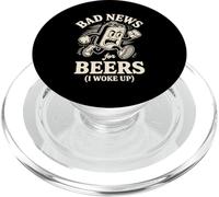 Malas noticias para las cervezas Me desperté divertido corriendo lata de cerveza Humor PopSockets PopGrip para MagSafe