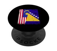 Malasia Bosnia Y Herzegovina Media Bandera PopSockets PopGrip Adhesivo