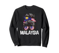 Malasia Chica desordenado moño Orgulloso Malasia Chicas Sudadera