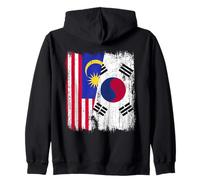 Malasia Corea del Sur Media Bandera Malasia Jersey Corea del Sur Sudadera con Capucha