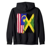 Malasia Jamaica Media Bandera Patrimonio jamaicano de Malasia Sudadera con Capucha