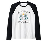 Malasia Viaje Aquí Venimos Malasia Camiseta Manga Raglan