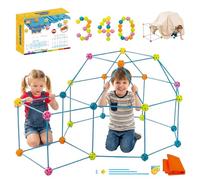 Malau - Cabaña para Construir para Niños - Kit Construcción Infantil Fort Building Toy DIY - Casa, Castillo, Tipi, Túnel e Iglú - Juego de Construcción Creativo Interior Exterior +3 Años (340 Piezas)