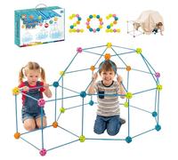 Malau - Cabaña para Construir para Niños - Kit Construcción Infantil Fort Building Toy DIY - Casa, Castillo, Tipi, Túnel e Iglú - Juego de Construcción Creativo Interior Exterior +3 Años (202 Piezas)