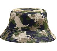 Malaxlx Bebé Bob Niño Sombrero de Sol Sombrero de Pescador Bebé Sombreros de Cubo Sombrero de Playa Visera para 6 Meses - 8 Años Niña Niño, Dinosaurio Camuflaje, 6-12 meses