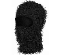 Malaxlx Distressed Balaclava - Pasamontañas de punto para esquí integral Shiesty invierno para hombre y mujer, Negro , Talla única