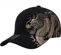 Malaxlx Gorra de béisbol de moda para hombre y mujer, ajustable, con correa trasera, sombrero de papá, visera deportiva, Dragón, talla única