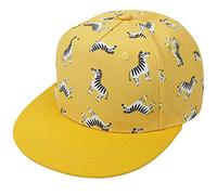 Malaxlx Gorra de béisbol para bebé, sombrero de sol de verano para niños, sombreros de camionero ajustables, gorra de béisbol Snapback para niños de 6 meses a 8 años, cebra Amarillo, 2-4 años