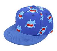 Malaxlx Gorra de béisbol para bebé, sombrero de verano para bebé, sombrero de camionero ajustable, gorra de béisbol para niños de 6 meses a 8 años, Azul tiburón, 6-24 meses