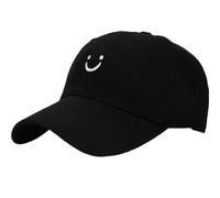 Malaxlx Gorra de béisbol para mujer y hombre, gorra de béisbol ajustable, gorra de béisbol para exteriores, gorras de sol, visores, gorra atlética, gorra de camionero, Cara sonrisa Negro, Talla única