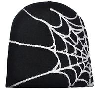 Malaxlx - Gorro de punto unisex con patrón de araña gótica para invierno y hombre, Spider Web, Talla única, Spider Web, talla única