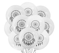 Malayan Products Globos atrapasueños, 12 unidades, látex, decoración de cumpleaños, trampa para dormir, fiesta de red de fantasía, nativo americano, tamaño estándar de 12 pulgadas